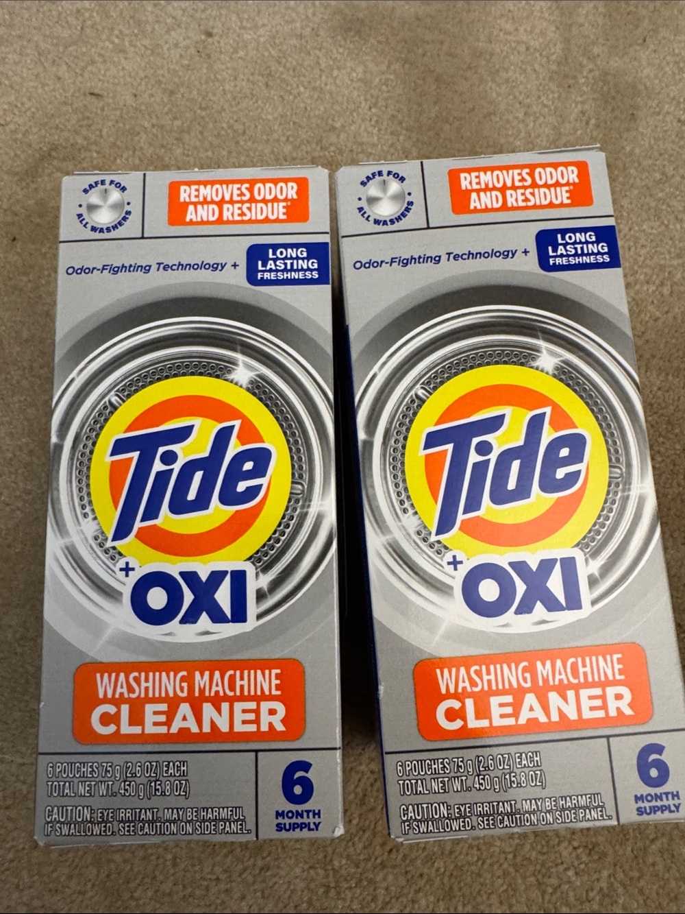 Tide two OXI Washing Machine Cleaners – Gray
